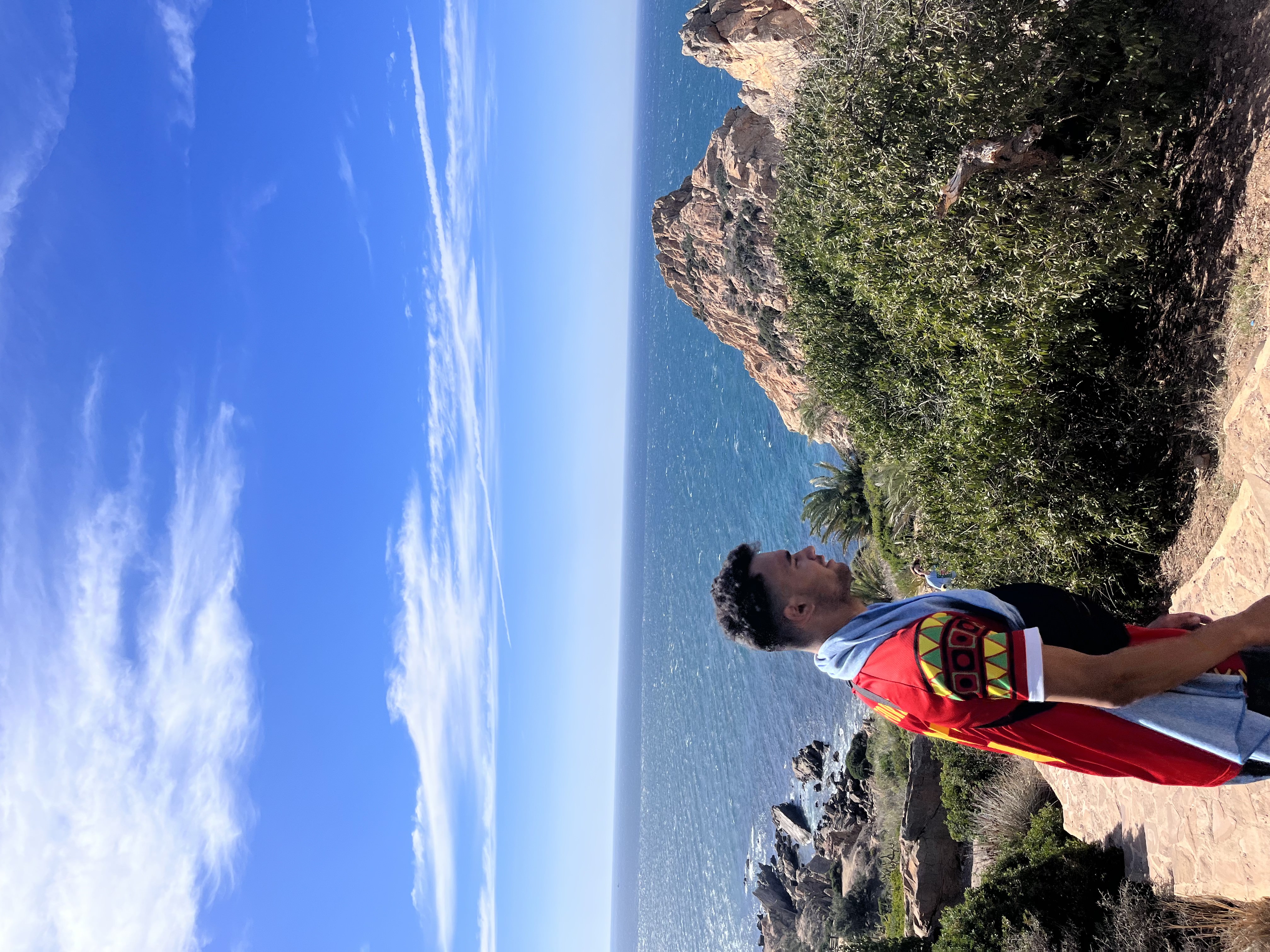 Michael Kihanya on the coast of Portugal